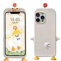 Veelgeluk Ugly Phone Cases for iPhone 15 Funny Cute Phone Case with 3D Cartoon Duck and Foot Ugly Weird Girly Phone Cases for Teen Women Girls